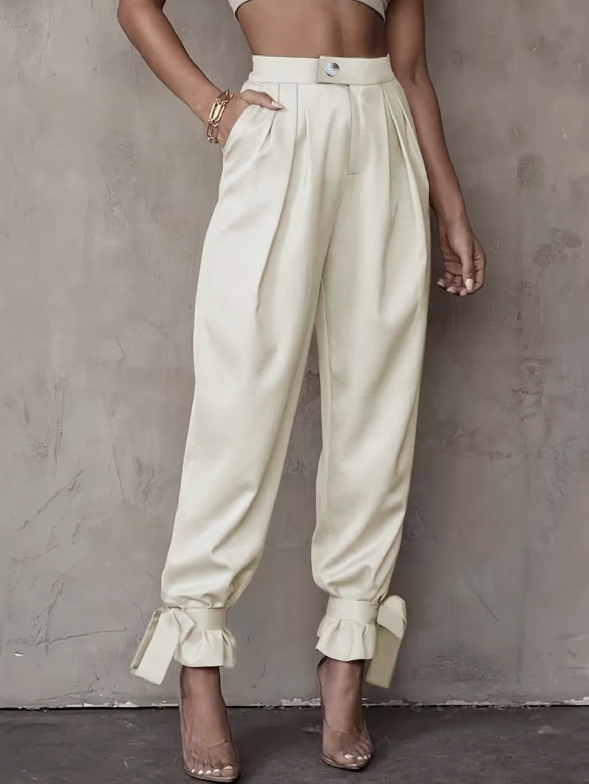 Women's Elegant, Casual, Fashionable, Outdoor Sports, Slimming, Versatile, Japanese, European and American Suit Pants