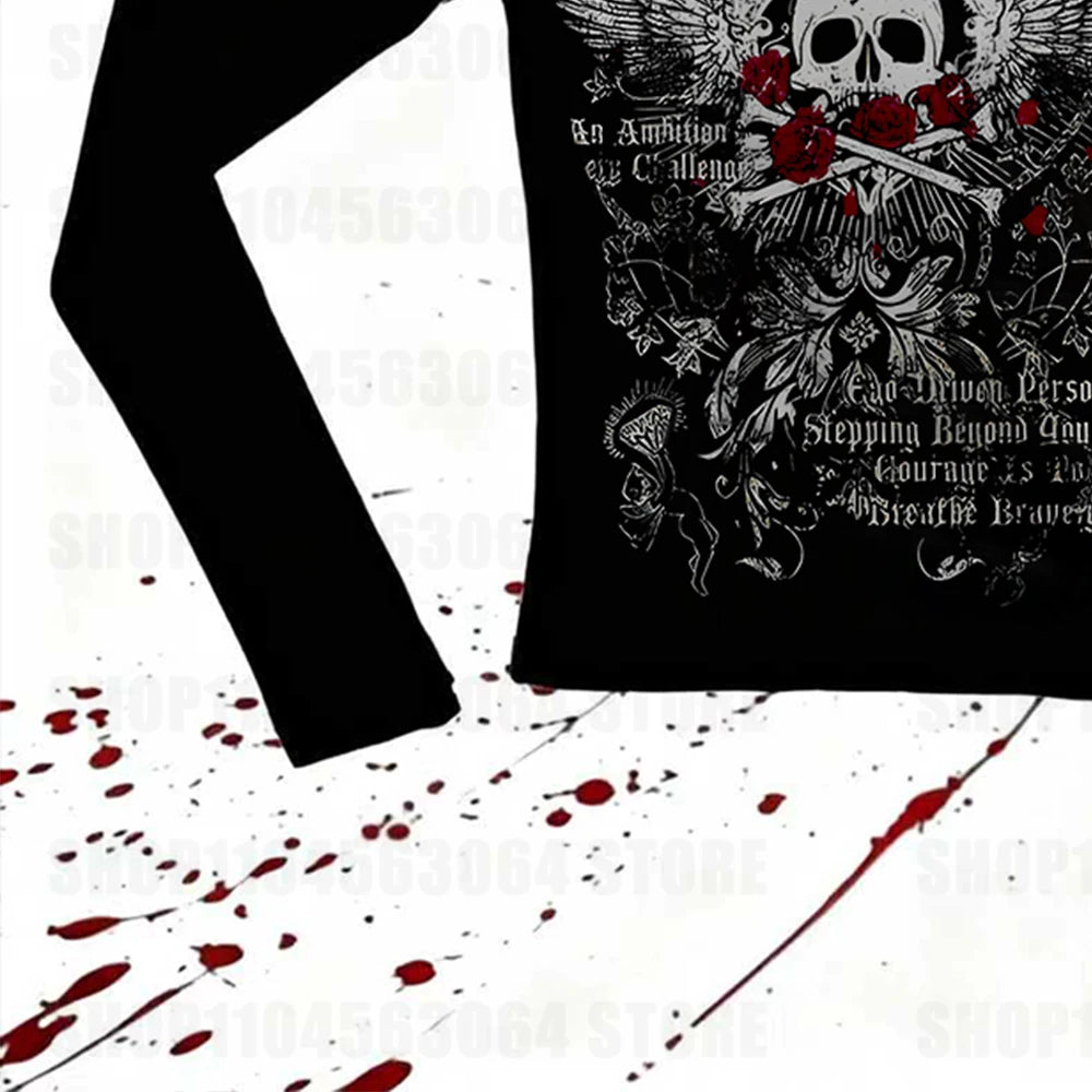 Y2k Top for Women Aesthetic Clothing Goth Graphic T Shirts Women's T-shirts 90s Vintage Clothes Kawaii 2000s Tops Baby Tees Y2k