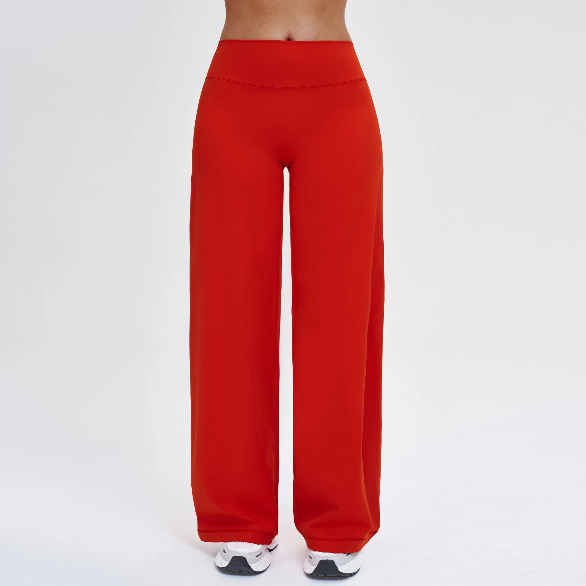 JUREN Women's Soft Motion Straight Leg Bottoms High Waist Yoga Pants GYM Leggings Naked Feel Pilates Running Sports Trousers
