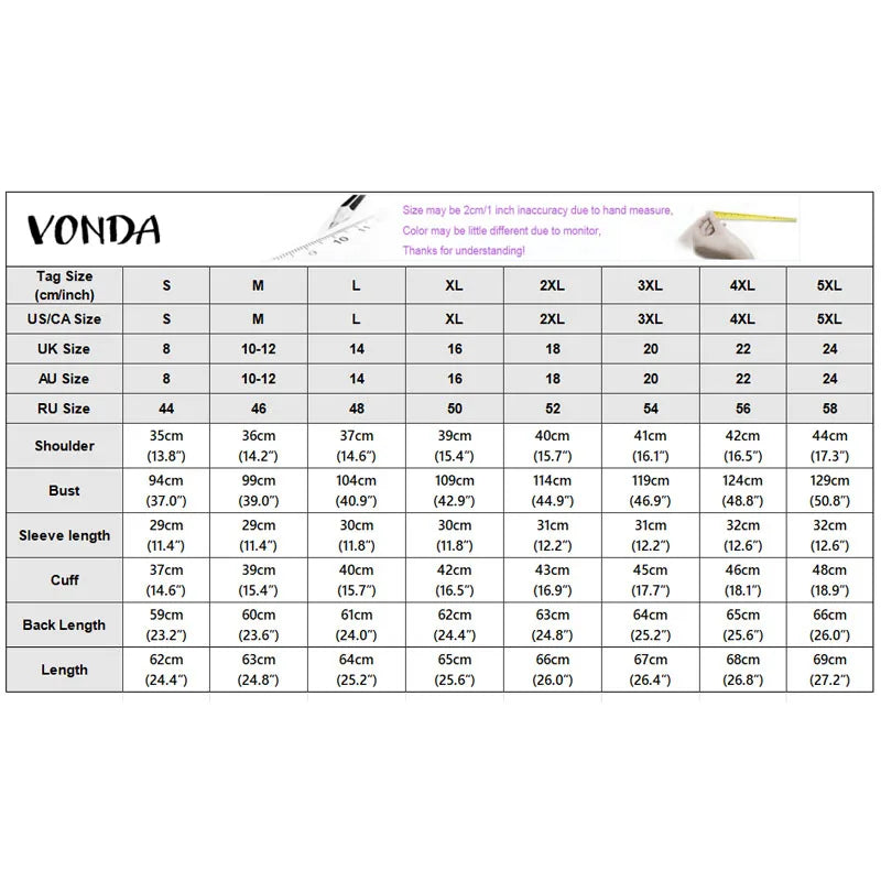 VONDA Casual Korean Style Tunics Women Tops Solid Color Casual Loose Short Sleeve Round Neck Blusas Fashion Elegant Blouse