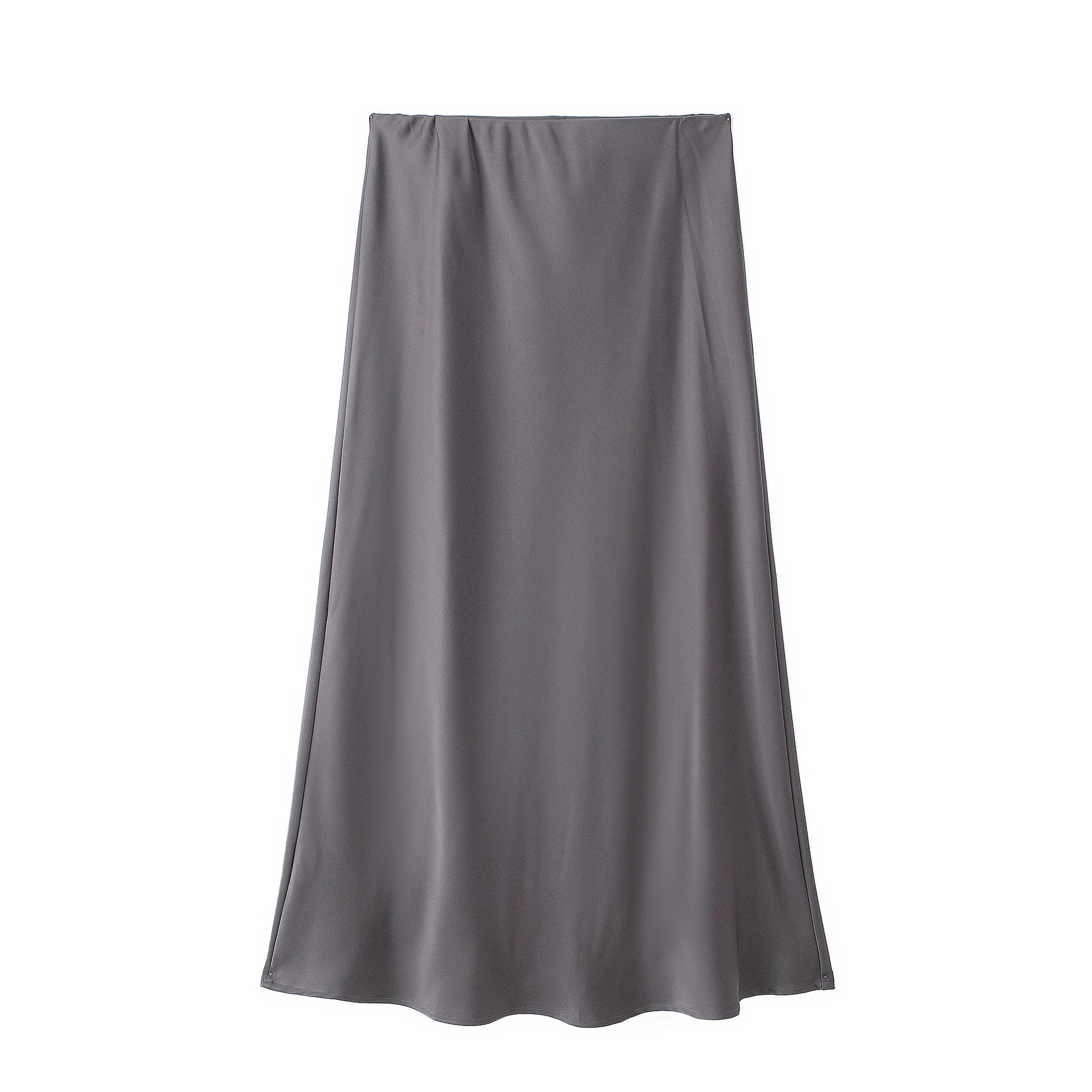 Satin Skirt Woman High Waist Elegant Long Skirts For Women Fashion Summer Midi Skirt Office Women's Skirts