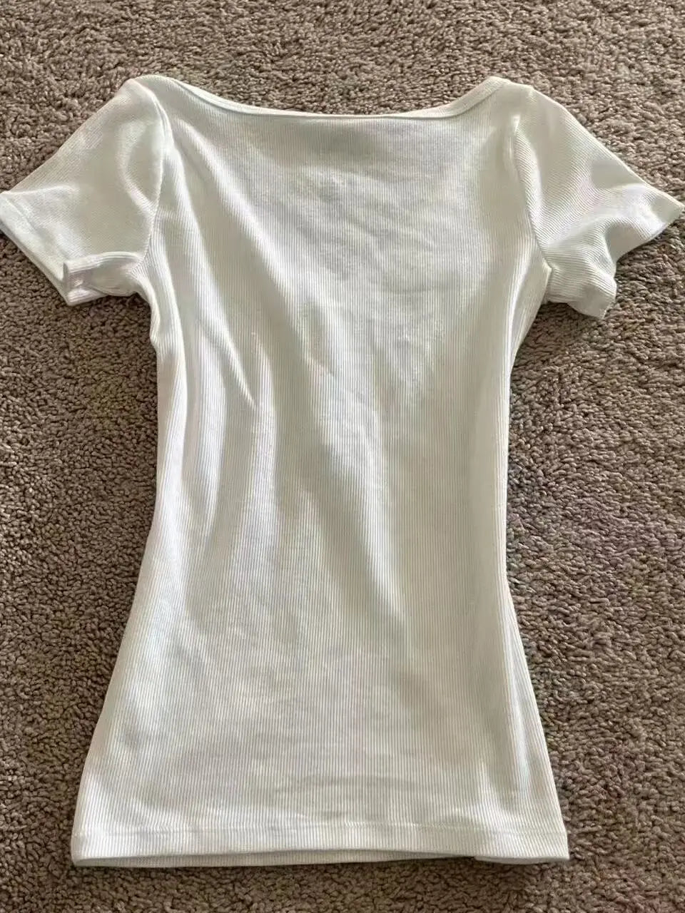 Harajuku Y2k Women's T-shirt Slim white Tee American Street Hottie Shirts Vintage 2000s Femme Crop Tops Chic All Match Tshirts