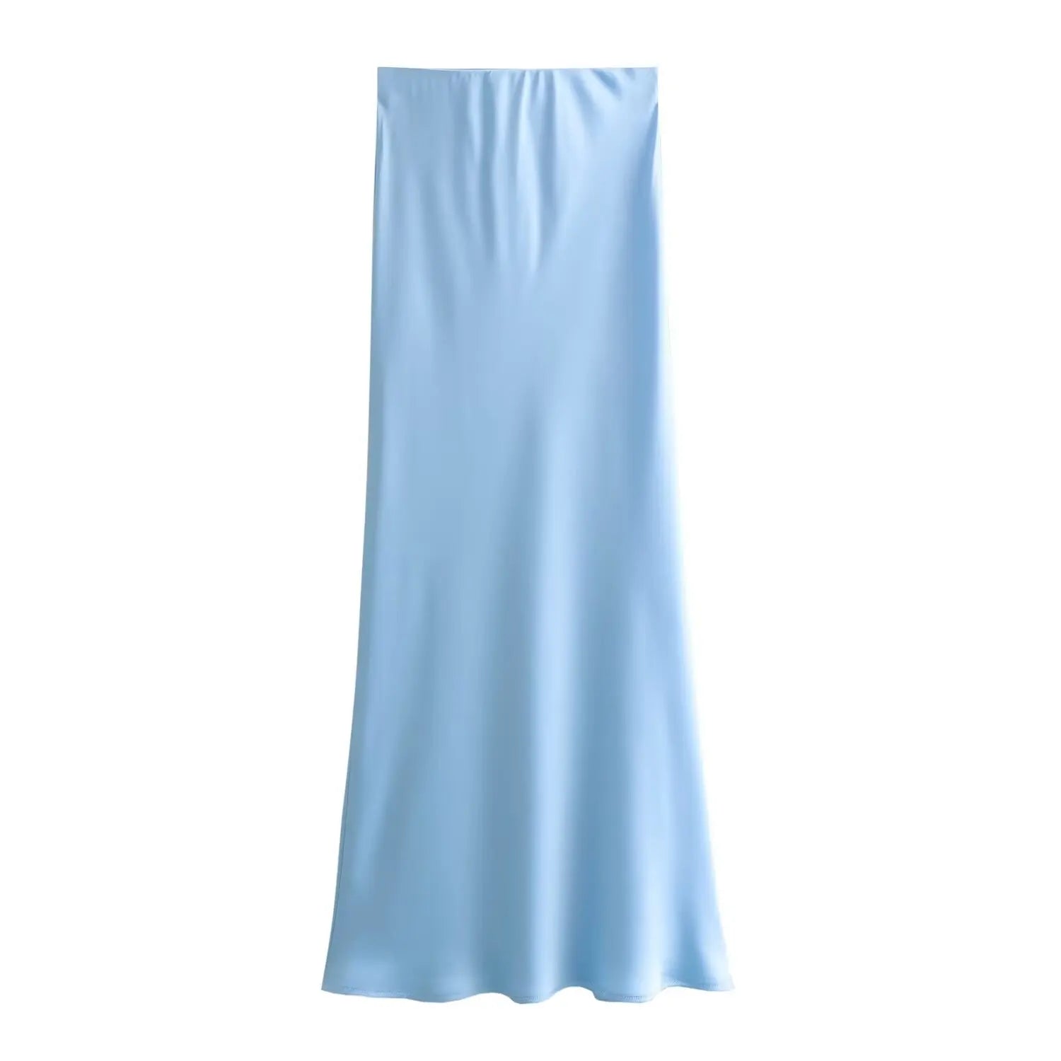 Satin Skirt Woman High Waist Elegant Long Skirts For Women Fashion Summer Midi Skirt Office Women's Skirts