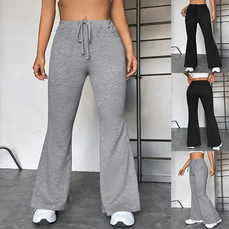 2025 Summer New Women's Pants Patchwork Yoga  Outdoor Casual Flare Pants Women's Clothing