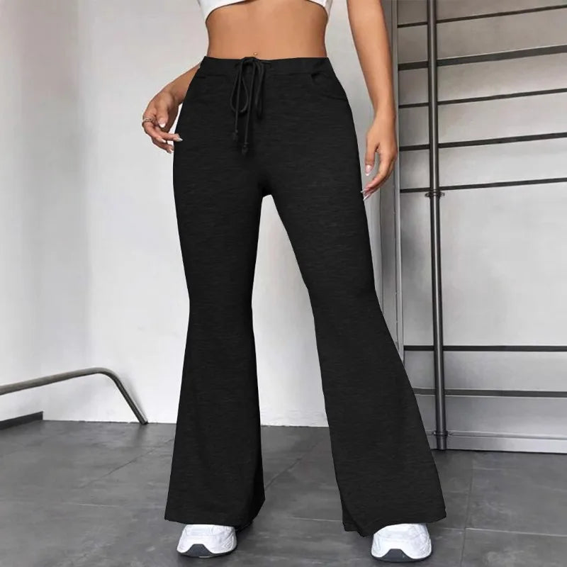 2025 Summer New Women's Pants Patchwork Yoga  Outdoor Casual Flare Pants Women's Clothing