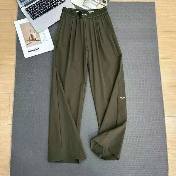 Women's High Waist Loose Yoga Pants Quick Dry Breathable Casual Wide Leg Sports Trousers