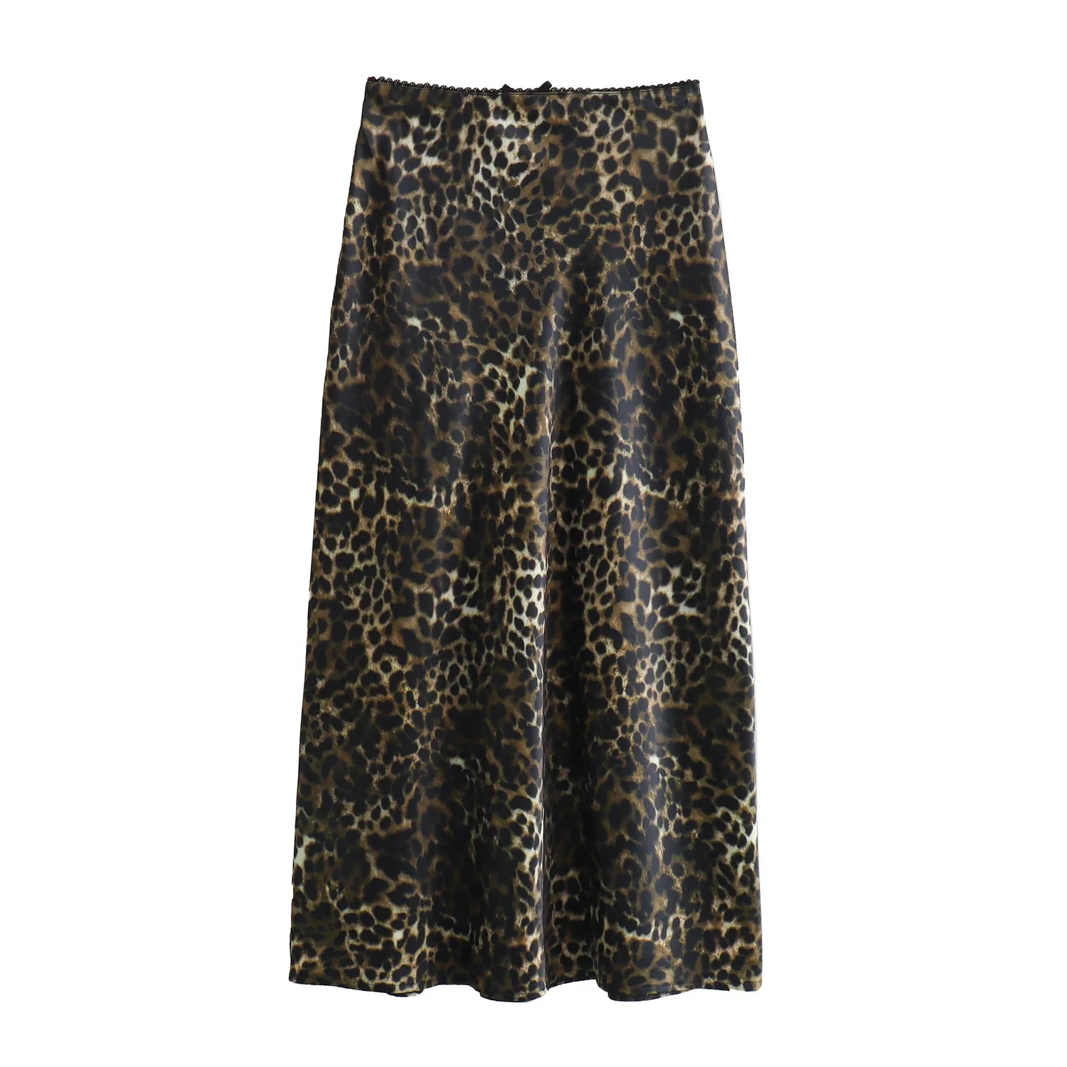 Women's Fashion Leopard Midi Skirt Holiday Women Skirt Long Skirt Stylish Elegant Skirts Vintage High Waist Skirts
